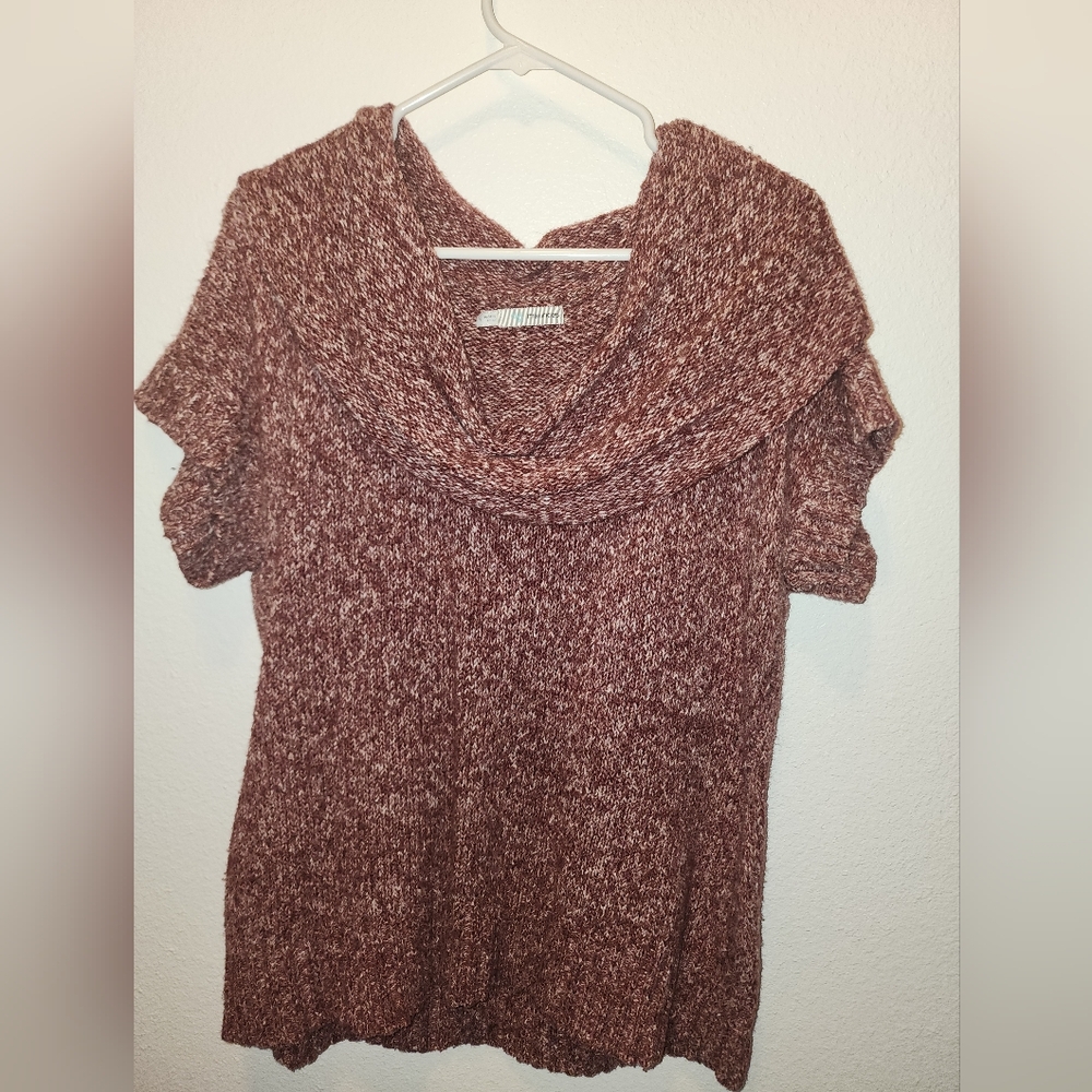 Maurices short sleeve cowl neck sweater, size 1